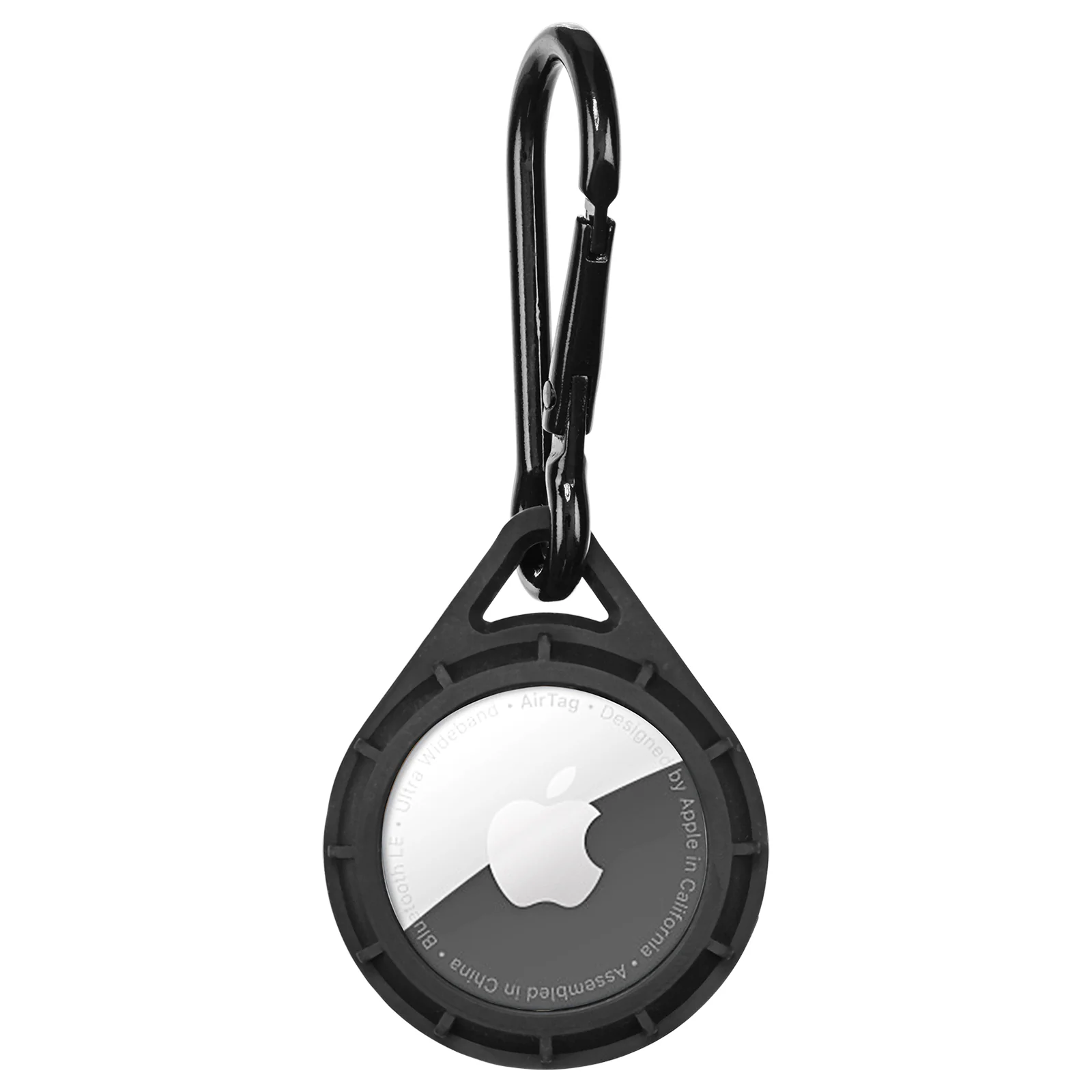 4 Pack of AirTag Protectors - 2 Carabiners & 2 Sticker Mounts - Black - Image 2