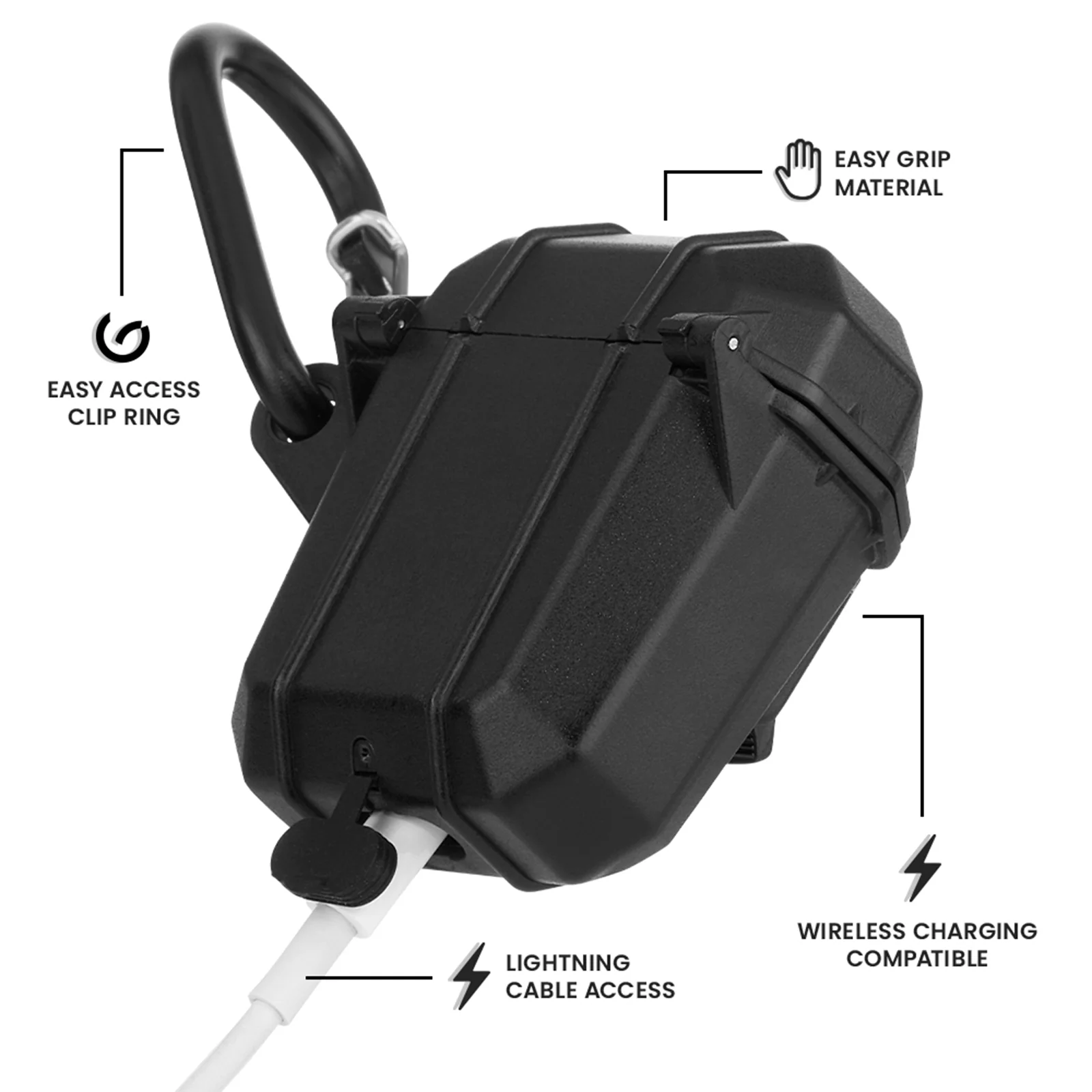 Marine Case for AirPods 1 / 2 - Black - Image 4