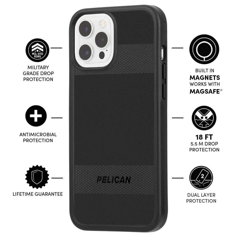 Pelican Protector w/ MagSafeĀ® for Apple iPhone 12 Pro Max - Black - Image 3