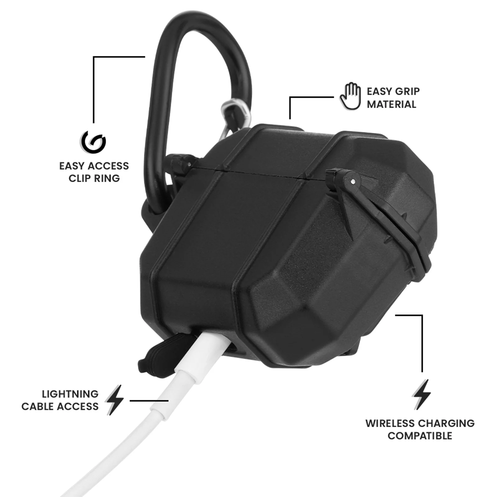 Marine Case for AirPods Pro - Black - Image 4