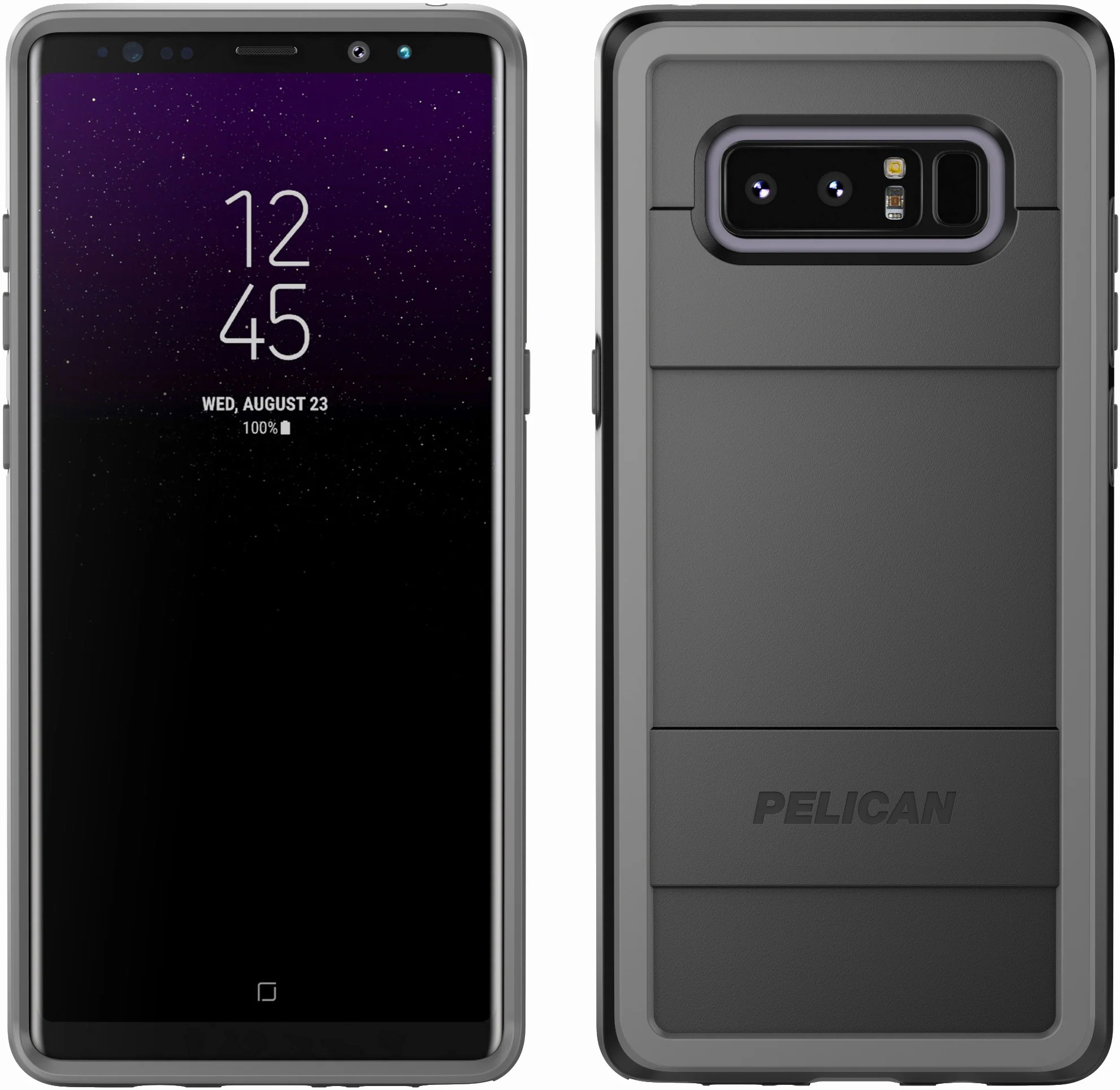 Protector Case for Samsung Galaxy Note 8 - Black Gray - Image 4