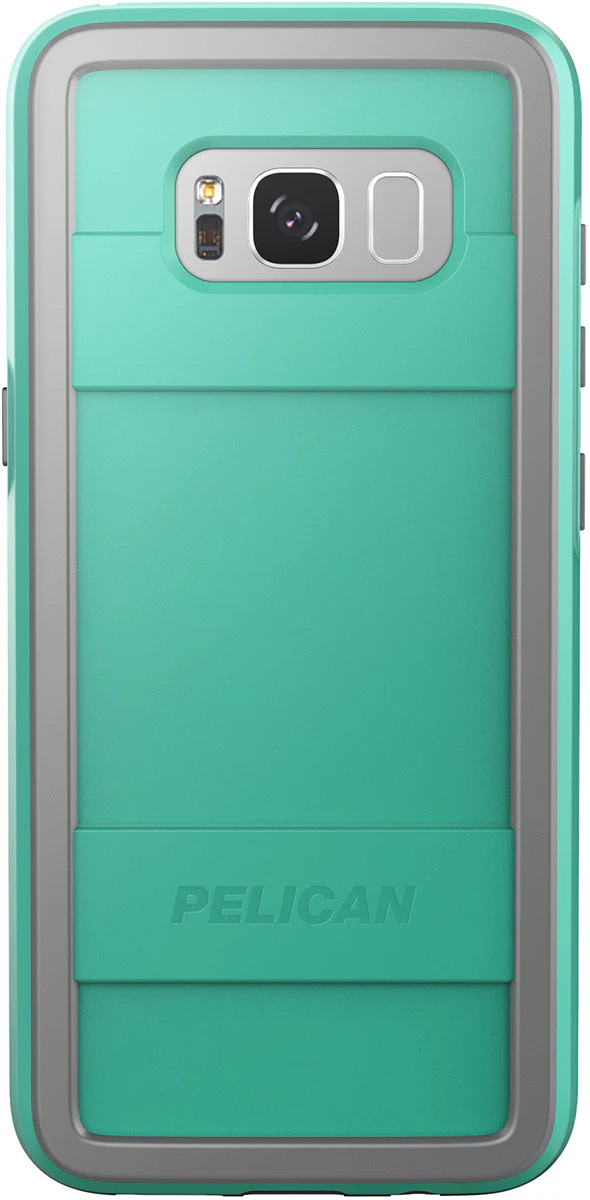 Protector Case for Samsung Galaxy S8 - Aqua/Gray - Image 2