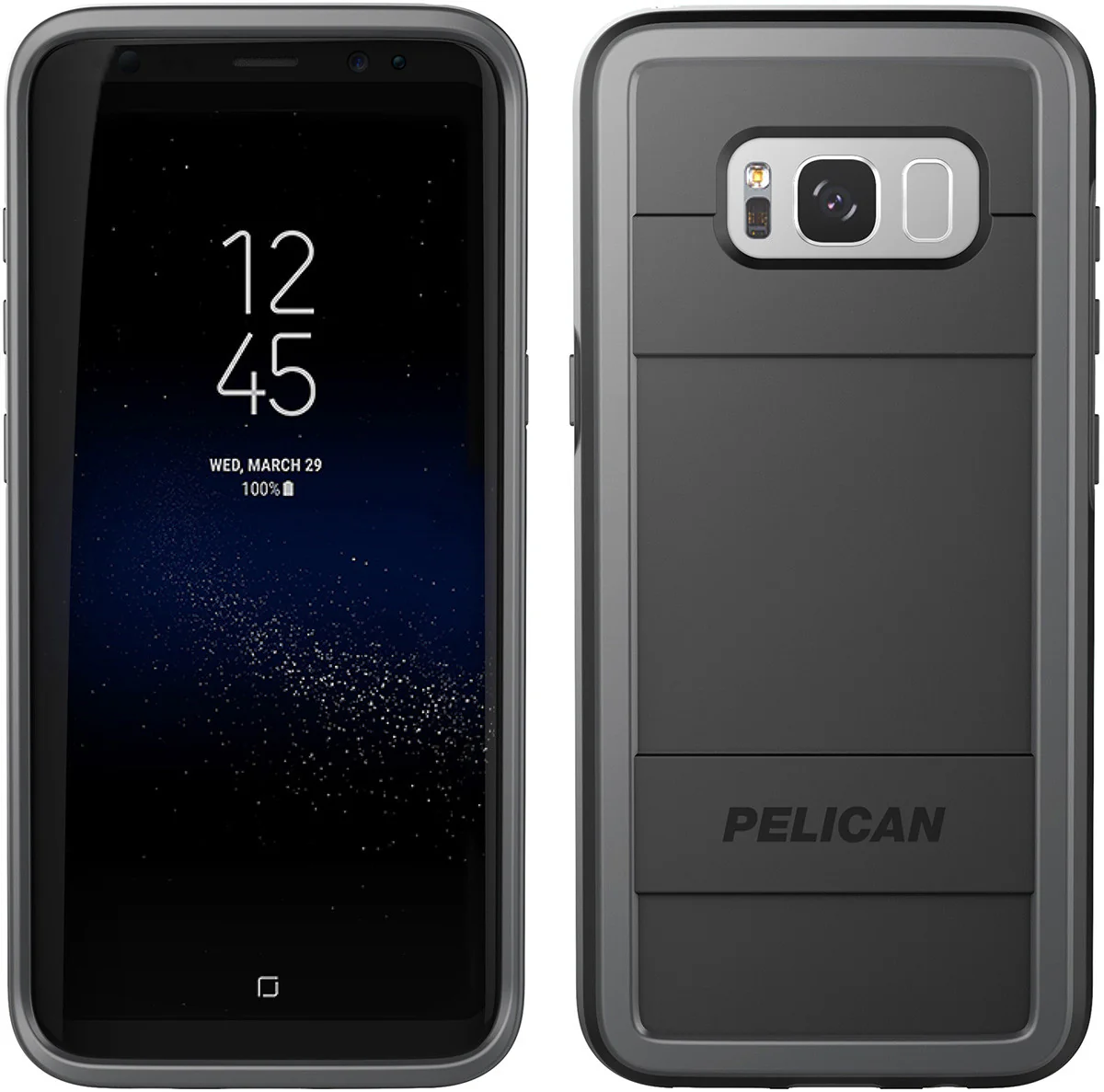 Protector Case for Samsung Galaxy S8+ (PLUS SIZE) - Black/Gray - Image 3