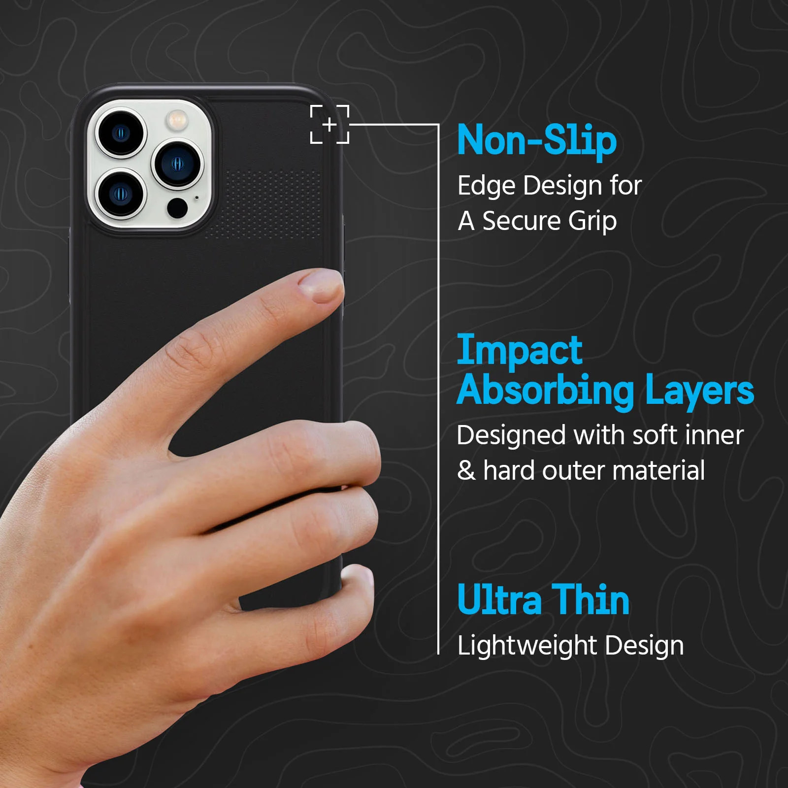 Protector w/ MagSafeĀ® for iPhone 14 Plus - Black - Image 3