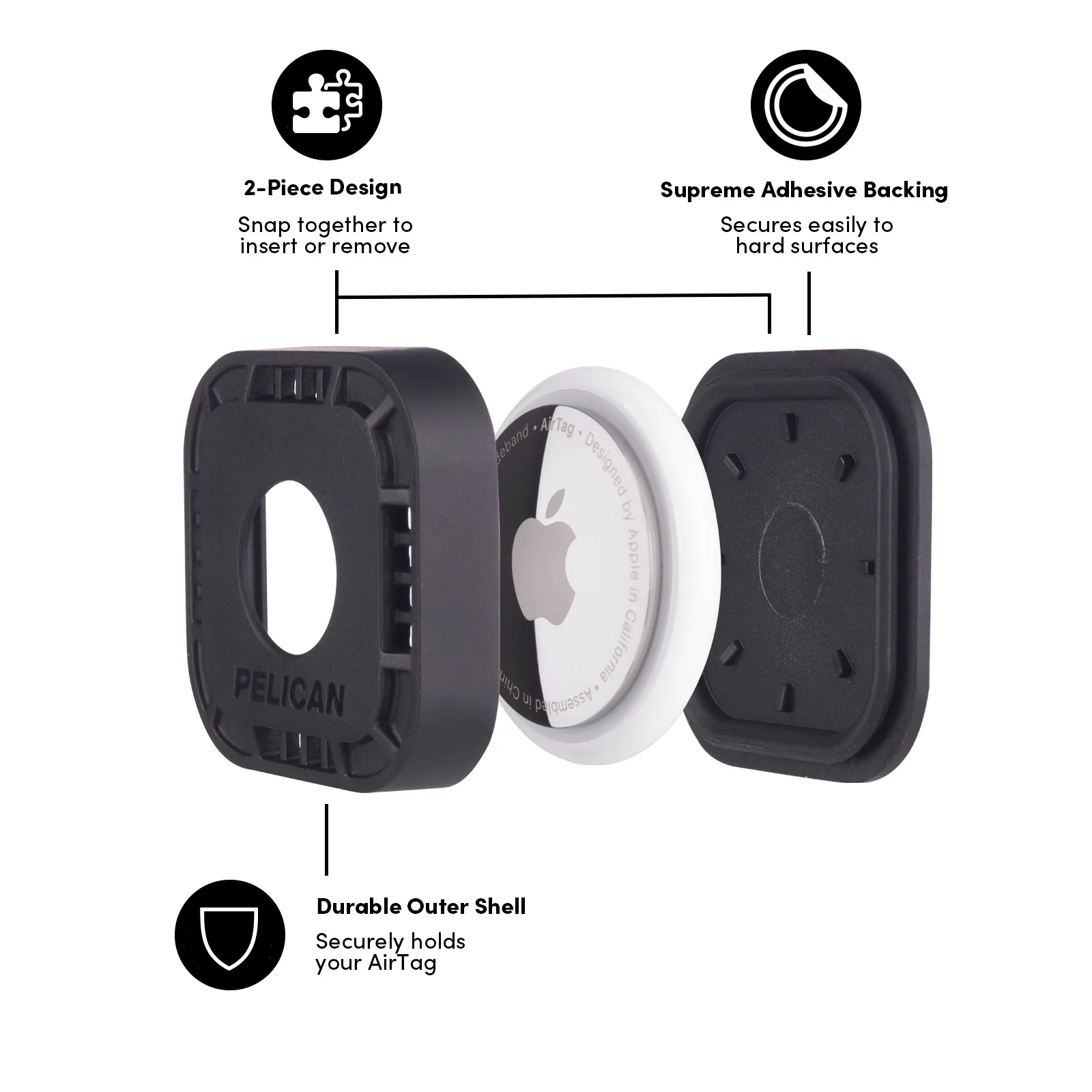 Protector Sticker Mount for AirTag - Black - Image 5