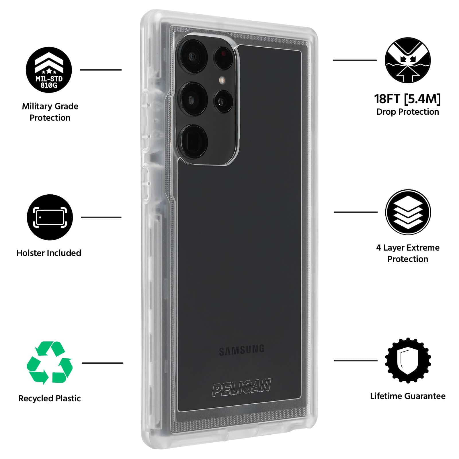 Voyager Case for Samsung Galaxy S22 Ultra - Clear - Image 4